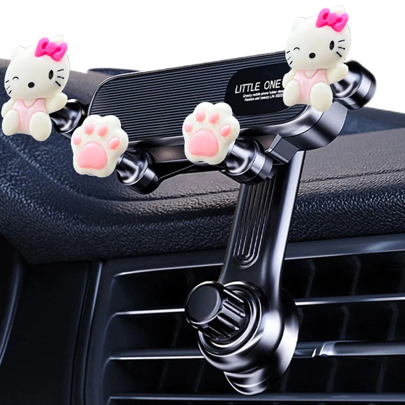 Hello Kitty Gravity Car Phone Holder | Universal Air Vent Mount for 4.7–7 inch Phones
