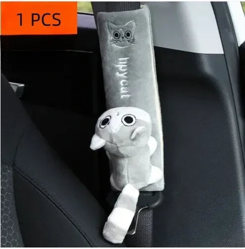 Plush Car Seat Belt Shoulder Pad – Cute Universal Comfort Cover for Adults & Kids