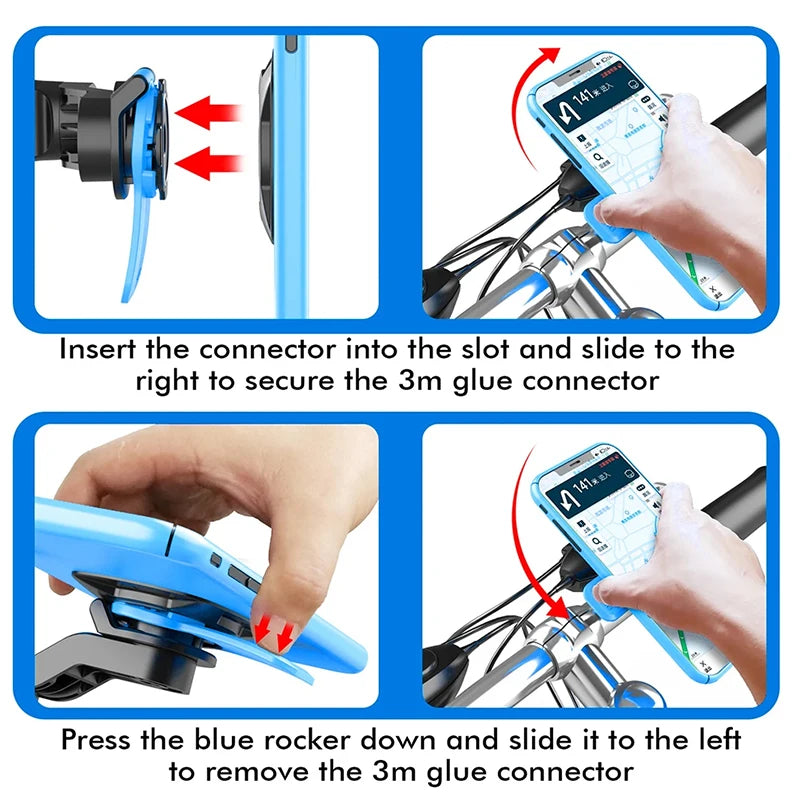 Xiaomi Motorcycle & Bicycle Phone Holder | Shock Absorber Handlebar Mount with Self-Lock & Vibration Damper