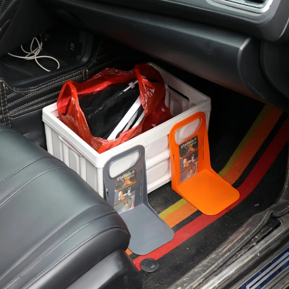 2pc Car Back Auto Trunk Fixed Rack Holder Stand Shake-proof Organizer Fence Storage Holder Adjustable Distance Storage Box Fixer