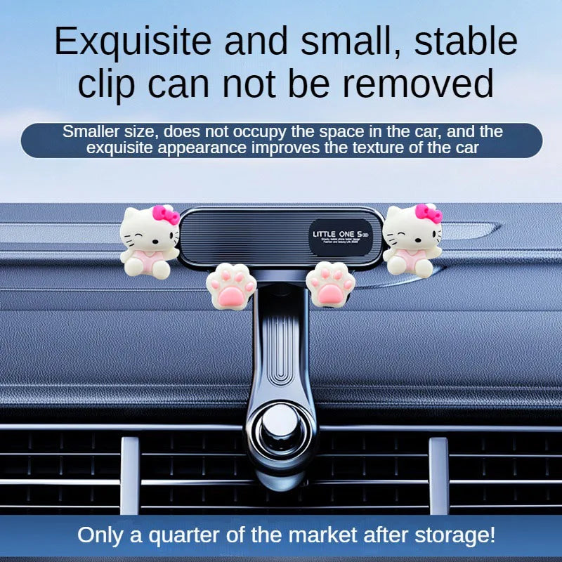 Hello Kitty Gravity Car Phone Holder | Universal Air Vent Mount for 4.7–7 inch Phones