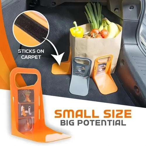 2pc Car Back Auto Trunk Fixed Rack Holder Stand Shake-proof Organizer Fence Storage Holder Adjustable Distance Storage Box Fixer
