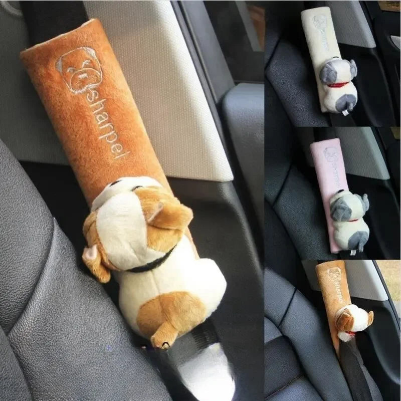 Plush Car Seat Belt Shoulder Pad – Cute Universal Comfort Cover for Adults & Kids