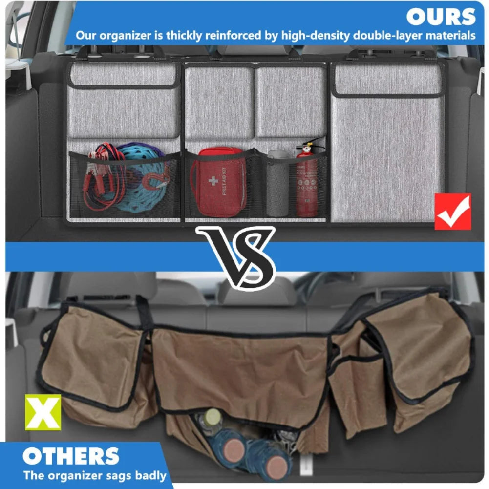 3Pcs Car Trunk Hanging Storage Organizer | Large Capacity Backseat Bag for Interior Car Accessories