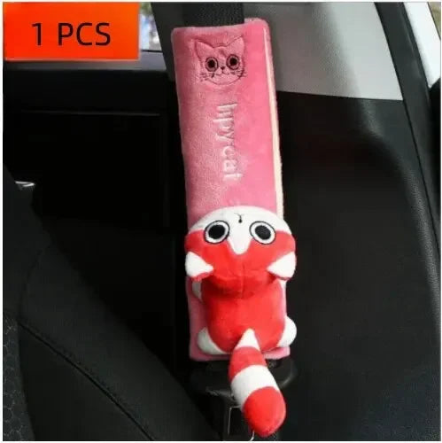 Plush Car Seat Belt Shoulder Pad – Cute Universal Comfort Cover for Adults & Kids
