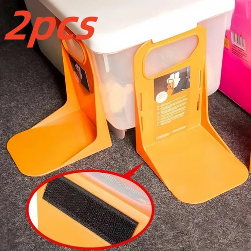 2pc Car Back Auto Trunk Fixed Rack Holder Stand Shake-proof Organizer Fence Storage Holder Adjustable Distance Storage Box Fixer