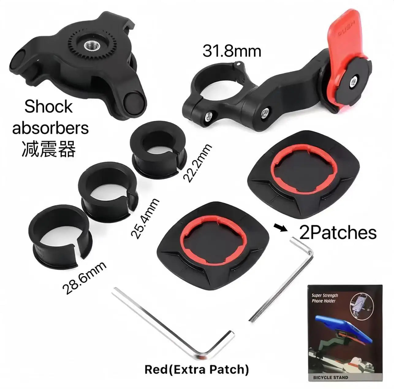 Xiaomi Motorcycle & Bicycle Phone Holder | Shock Absorber Handlebar Mount with Self-Lock & Vibration Damper