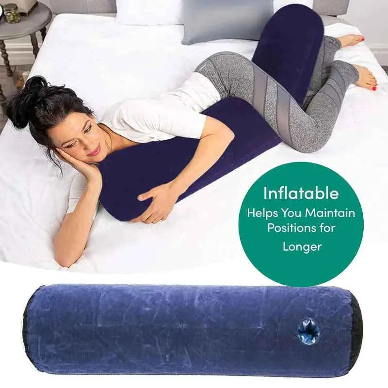 Inflatable Positioning Pillow – Soft Velvet Body Support Cushion for Comfort and Relaxation