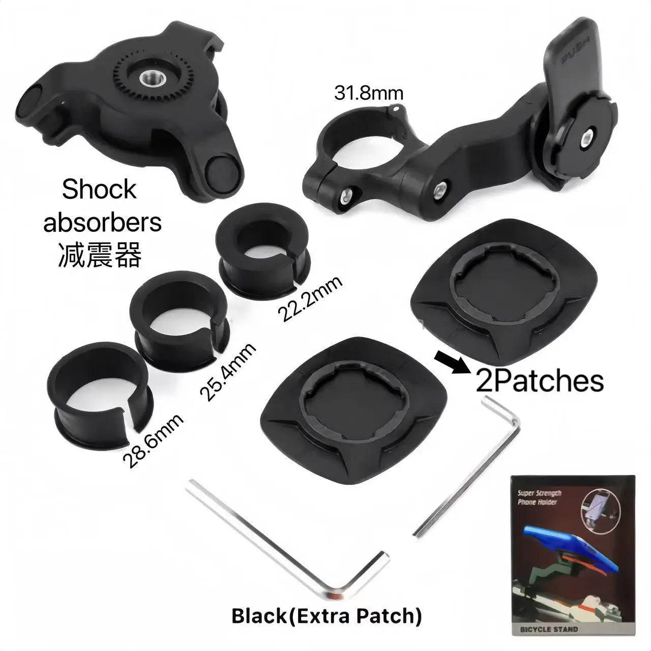 Xiaomi Motorcycle & Bicycle Phone Holder | Shock Absorber Handlebar Mount with Self-Lock & Vibration Damper