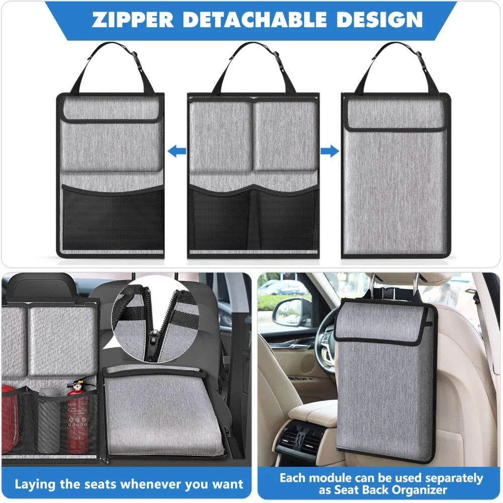 3Pcs Car Trunk Hanging Storage Organizer | Large Capacity Backseat Bag for Interior Car Accessories
