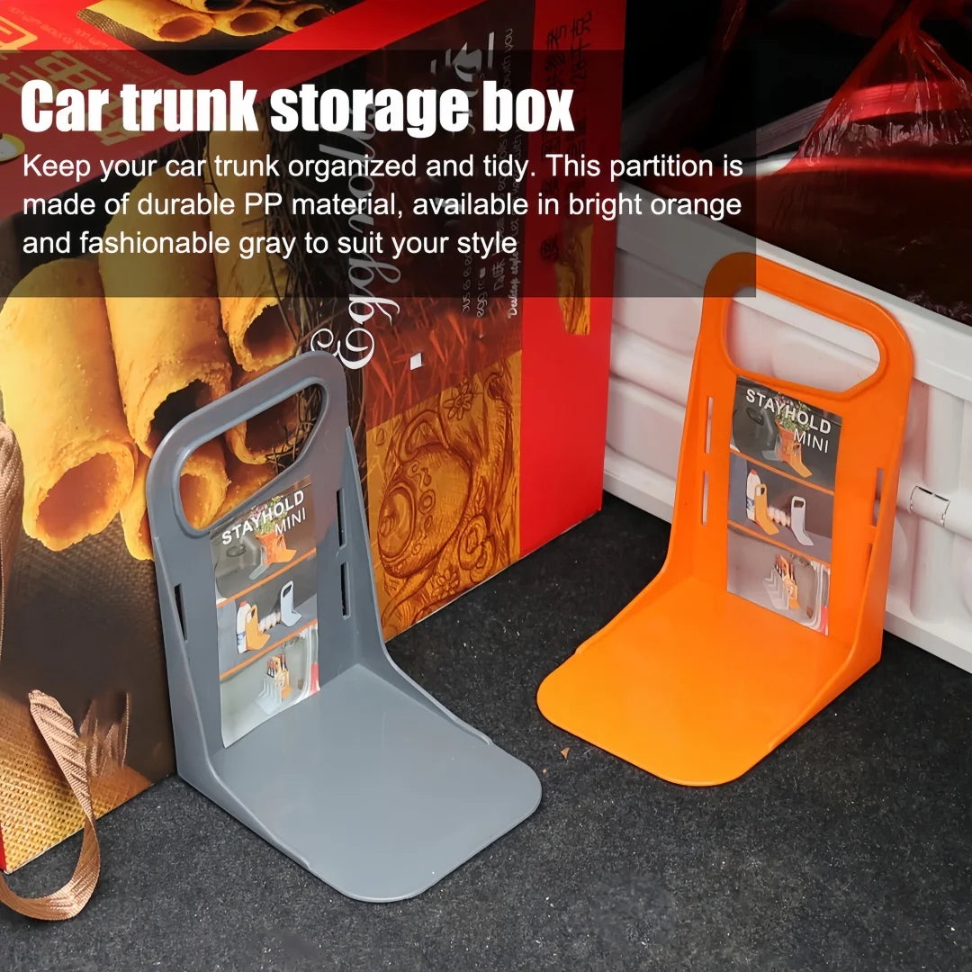 2pc Car Back Auto Trunk Fixed Rack Holder Stand Shake-proof Organizer Fence Storage Holder Adjustable Distance Storage Box Fixer